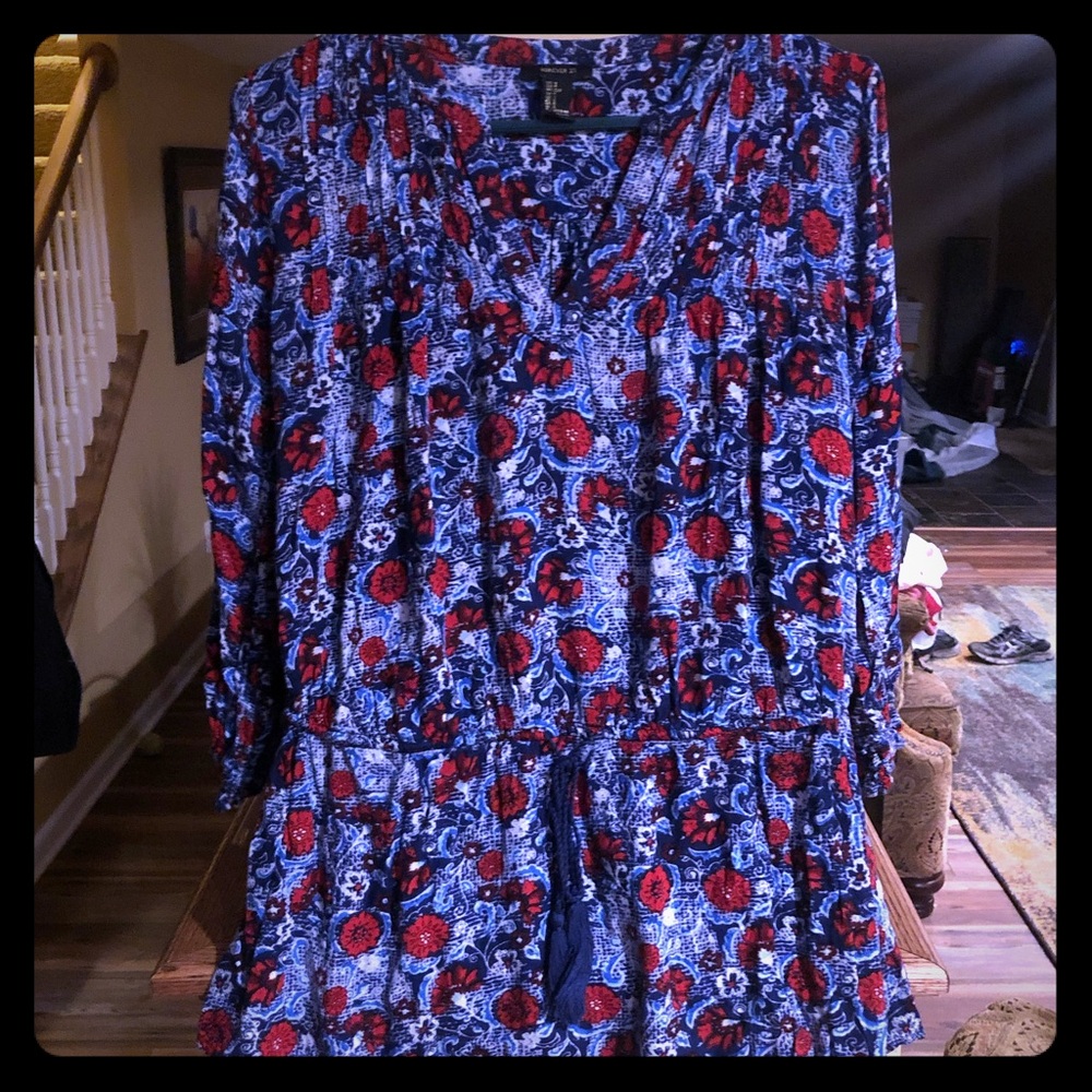 Forever 21 Women’s Floral Print Long Sleeve Top